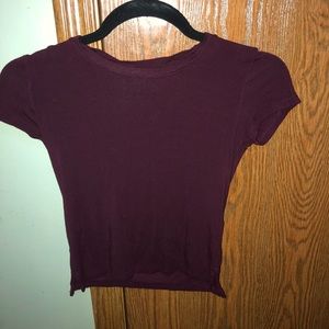 Maroon crop top